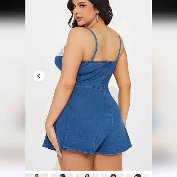 Nwot Fashion Nova 3x Denim Romper - Picture 5 of 5